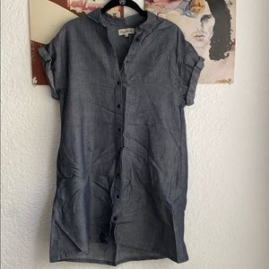 Madewell Button Up Chambray Shirt Dress